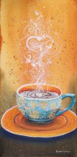 Coffee cup painting ideas on canvas. Coffee Cup Workshop Online Instructional Video Coffee Cup Art Coffee Art Coffee Painting