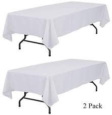 Wealuxe White Tablecloth 60x102 Rectangular 6 Feet Tabl Https Www Amazon Com Dp B07hr2mkxn Ref Cm Sw R P In 2020 White Table Cloth White Table Cover Table Cloth
