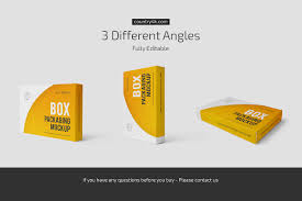 Download Box Packaging Mockup Set In Packaging Mockups On Yellow Images Creative Store