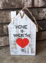 Home Is Where The Heart Is Bring Some Rustic Charm To Your Home With This Handmade Reclaimed Wood Sign Wood Pallet Signs Home Wooden Signs Pallet Home Decor