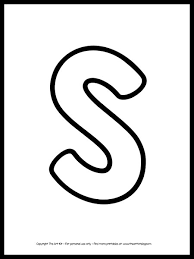 uppercase letter s outline printable free the art kit