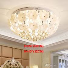 Crystal Chandelier Lighting White Flowers Crystal Round Chandelier Lamp Led Ceiling Chandeliers Lights For Living Room Bedroom Hallway Chandelier Chandeliers From Lightzone 147 3 Dhgate Com