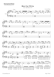Shop your favorite songs & artists sheet music now. How Far I Ll Go Moana 2016 Film Ost Stave Preview 1 How Far Ill Go Violin Music Music