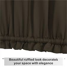 Dress up your bare windows with these curtains. Buy Aquazolax Blackout French Door Curtain Window Coverings For Privacy Blackout Curtains Drapery Rod Pocket Entry Door Side Panels 25x72 Inches 1 Panel Toffee Brown Online In Indonesia B01m9cvtin