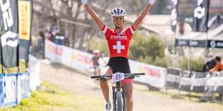 Jolanda neff of team switzerland celebrates winning the gold medal while holding the flag of his country on arrival during the women's . Jolanda Neff Wins In Italy And Confirms She S Back Trek Race Shop