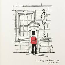 London Postcard Big Ben Westminster England British Etsy London Sketch London Drawing London Postcard