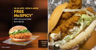 View full coverage on google news. Free Mcspicy With Any Purchase At Mcdonald S When You Use This Promo Code Singapore Foodie