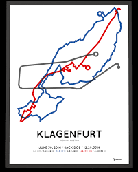 Klagenfurt town map, road map and tourist map, with michelin hotels, tourist sites and restaurants for klagenfurt. 2014 Ironman Klagenfurt Print Sportymaps