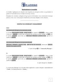 Le vendeur facture la prestation de service en comptant la tva au taux correspondant selon les règles françaises. Modele De Contrat Pour Community Manager Freelance