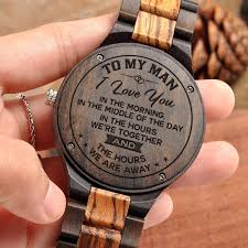 The best gift ideas for your husband's birthday are of course going to be those which cater to his lifestyle and interests. Engraved Wooden Watch Great Gift For Man Gifts For Fiance Romantic Gifts For Him Diy Gifts For Boyfriend