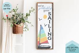 Download Free Svgs Download Beach House Decor Svg Vertical Sign Porch Sailboat Free Design Resources