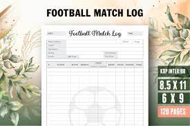 Football Match Log Soccer Log Tracker Illustration par Vector Cafe ·  Creative Fabrica