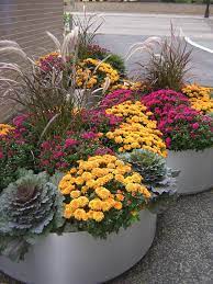 They come in many shapes and sizes so it's easy to find one that will your location. Fabulous Fall Flower Containers Fall Container Gardens Container Flowers Fall Planter Ideas