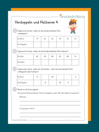 Verdoppeln Halbieren In 2020 Grundschulkonig Kostenlose Arbeitsblatter Grundschule