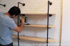 Take, for example the space between two doors in an already cramped home office. Homemade Modern Diy Pipe Shelves 9 Steps With Pictures Instructables