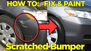 How To Repair Paint A Scratched Plastic Bumper Easy Fix Youtube