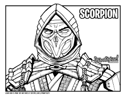 Moreover, scorpion also has a highly useful special ability allowing him to grab the opponent and pull himself towards him to continue the. How To Draw Scorpion Mortal Kombat 11 Drawing Tutorial Cute766
