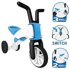 chillafish loopfiets bunzi blauw wit driewieler fiets voor kinderen