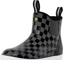 Amazon.com | Trudave Deck Boots for Men, Men's Waterproof Insulated Reliable Rain Boots, Anti-Slip Ankle Rubber Boots with High-Traction for Fishing ...