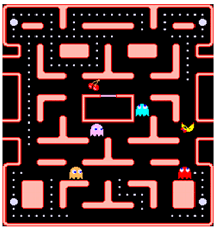 A tiny yellow man must devour all the dots of a level avoiding his enemies, the ghosts. A Snapshot Of The Ms Pac Man Game Ms Pac Man Ms Pac Man Is A Famous Download Scientific Diagram
