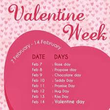 February every year from 7th to 14 february is preceded by a valentine's week. Valentine S Week Feb Date Sheet Valentine S Week Feb Valentine Day 2021 Novocom Top