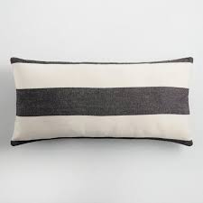Black And White Striped Outdoor Chair Cushions Black And White Striped Indoor Outdoor Lumbar Pillow V1 Outdoor Chair Cushions Outdoor Throw Pillows Perfect Pillow