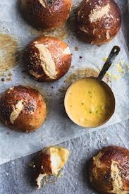 Soft Vegan Pretzel Buns With Mustard Ale Dip In 2020 Food Recipes Pretzel Bun