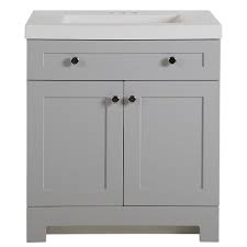 Naos abigail 36, naos, slate grey bathroom vanity, left sink. Glacier Bay Everdean 30 5 Inch W X 34 4 Inch H X 18 75 Inch D Bathroom Vanity In Pearl Gre The Home Depot Canada