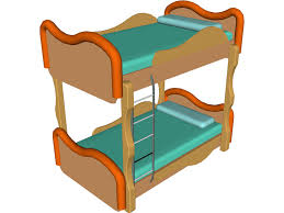 Bedroom with two beds clipart. Kids Bunk Bed Cartoon Novocom Top