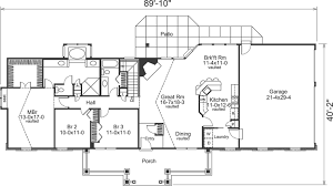 Lovely Ideas Open Floor Plan Ranch Plans Bedroom Bath House Plans 130337