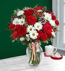 Peppermint Joy Bouquet In 2021 Christmas Flower Arrangements Flower Delivery Christmas Flowers
