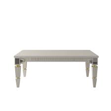 Tables with yellow flowers 16. Luxury Cream Colored Gold Colored Metal And Mirror Detailed Coffee Table Woiss Home