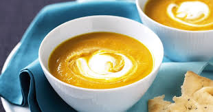 Here S A Hot Offer For Winter A Tasty Main Meal Soup Served With Yoghurt And Soft Warm Naan That Feeds Six Hungry Peop Carrot Soup Pumpkin Soup Roast Pumpkin