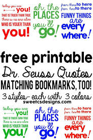 Free Printable Dr Seuss Bookmarks Dr Seuss Quotes Dr Seuss Printables Dr Seuss Classroom