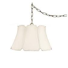 Halcyon 15 hanging accent lamp. Upgradelights Upgradelights Eggshell Silk 19 Inch Swag Lamp Hanging Light Portable Plug In Lamp