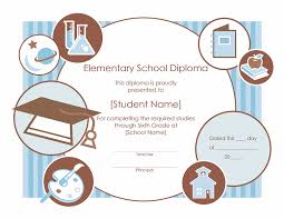 Elementary School Diploma Certificate Template Free Certificate Templates In Ac School Certificates Elementary School Diploma Graduation Certificate Template