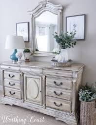 Before And After Budget Bedroom Makeover Reveal Diy Painted Dresser With White Paint Budget Bedroom Makeover Painted Bedroom Furniture Diy Furniture Bedroom