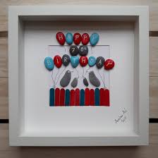 Free returns 100% satisfaction guarantee fast shipping. Happy Birthday Pebble Picture Pebble Art Birthday Gift Unique Gift Personalised Gift Unusual Gift 70th Birthday Pebble Art Pebble Pictures 70th Birthday