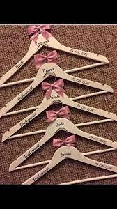 5 X Personalised Wooden Bridal Hangers Bridesmaid Wedding Dress Hangers Gift Diy Wedding Hangers Bridal Hangers Diy Wedding