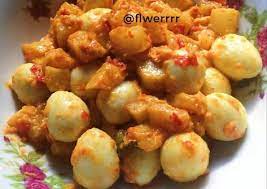 Resep Sambal Goreng Santan Kentang Telur Puyuh Oleh Bunga Dwi Putri Recipe Makanan Resep Kentang