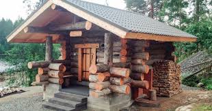 Kelo Sauna Die Echt Rustikale Finnische Saunabauart Aussensauna Blockhaus Hauser Holzhaus Selber Bauen
