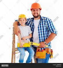 Father and son construction is a second generation family owned company, helping customers accomplish all of their home interior and exterior. Happy Father Son Ready Image Photo Free Trial Bigstock