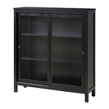 Ikea Hemnes Glass Door Cabinet Black Brown Sliding Doors Do Not Take Up Any Space When Opened Solid Wood Has A Na Glass Cabinet Doors Hemnes Ikea Hemnes