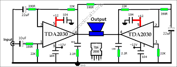 Circuit like tda2050 amplifier circuit diagram has only one tda2050 ic and with a we obtain more audio power through this circuit by bridging the two tda2050 chips, simple! Tda2030 Bridge Amplifier Circuit Electronics And Circuits