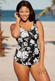 Beach Belle Splash Sarong Front Swimsuit Plus Size Swimsuits One Piece Plus Size Swimwear