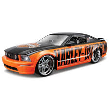 Maisto Ford Mustang Gt Model Araba 1 24 Harley Davidson Allstars Turuncu Ford Mustang Gt Cool Cars Mustang Cars