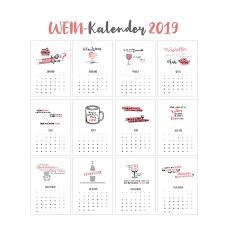Perfektes bild kalender ausdrucken bilder vorlagen malen mit kindern ausmalbilder. Kalender 2019 Zum Ausdrucken Fur Weinliebhaber Klitzekleinedinge
