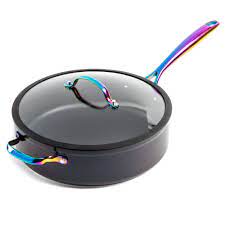 Thyme Table Non Stick 5 Quart Rainbow Saute Pan With Glass Lid Walmart Com Rainbow Kitchen Kitchen Iridescent Decor