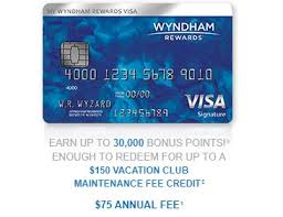 The wyndham rewards earner+ card also earns 4x points per $1 at grocery stores as well. Wyndham Rewards Visa Signature Card 30 000 Points Offer