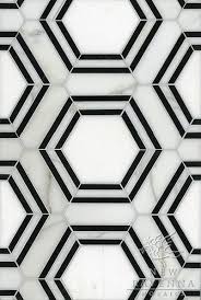Black And White Patterned Floor Tiles Uk Black And White Hex Marble